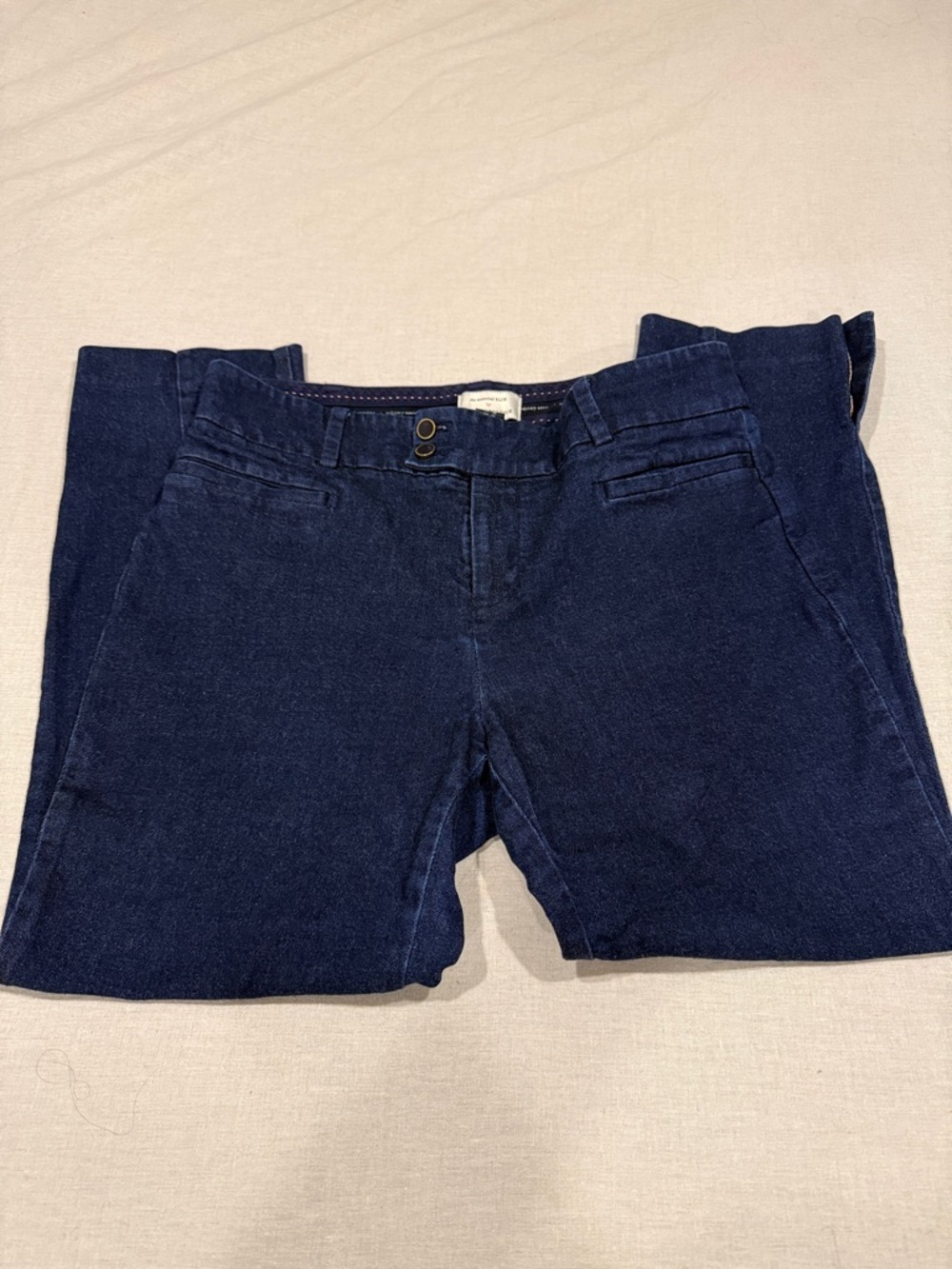 Anthropologie The Essential Slim Dark Wash Cropped Jeans Size 10